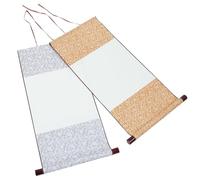 JOYOFREELY 2pcs Blank Calligraphy Scroll Paper Lightweight Yellow Traditional Painting Scrolls for Kanji and Calligraphy Painting Beginners and Advanced Users