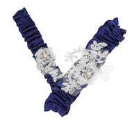 JOYOFREELY 2pcs Blue Wedding Bride Garter Set with Skin-Friendly Cloth Material and Comfortable Texture, Delicate Lace Design for Parties and Stage Performance