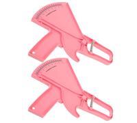 JOYOFREELY 2pcs Body Fat Caliper Measurement Tool with Ergonomic Grip and Easy Operation, Plastic Skinfold Fat Measure Clippers for Gym and Professional Body Measurement Kit, Pink