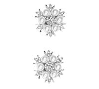JOYOFREELY 2pcs Detachable Bridal Shoe Clips with Crystal Buckles, Silver Abs Material, Convenient to Match Shoes, Elegant and Fashionable Accessories for Weddings and Parties