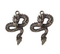 JOYOFREELY 2pcs Dragon Keychain Pendant Brass Hanging Decor Unique Chic Chinese Traditional DIY Adornments Creative Delicate Bag Pendant for Craft Projects