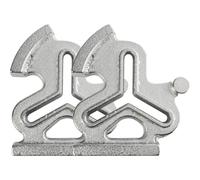 JOYOFREELY 2pcs Iron Sewing Machine Edge Guide Gauge for Fabric with Triangular Shape Sturdy Metal Sewing Accessories for Straight and Curved Seams