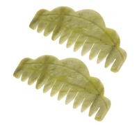 JOYOFREELY 2Pcs Jade Scalp Comb Hair Care Comb Head Massage Tool with Tip Light Green for Home Use Relaxation