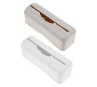 JOYOFREELY 2pcs Plastic Bag Holder Wall Mount Dispenser for Kitchen Storage, Space-Saving Grocery Bag Organizer with Simple Geometric Look, Keeps Cabinets Clutter-Free and Fits Home Style