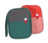 JOYOFREELY 2pcs Portable Medicine Storage Bag Travel First Aid Pouch Tear-Resistant Oxford Cloth and Aluminum Alloy Compact Organizer for Leisure and Business Use