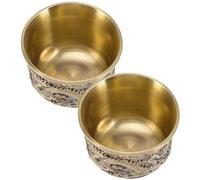 JOYOFREELY 2pcs Vintage Chinese Style Retro Teacups with Antique Dragon Pattern, Eye-catching Strong Zinc Alloy Material, for Home Or Tea Ceremony Use