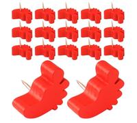JOYOFREELY 30pcs Cute Foot Shaped Push Pins for Cork Notice Boards and Bulletin Boards, Red Wood and Metal Multifunctional Tacks Resistant to Deformation, for Hanging Posters and Notes