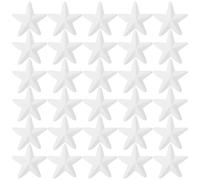 JOYOFREELY 30pcs White Foam Star Ornaments for Christmas Tree Decorations Pentagram Shape Blank Smooth Surface DIY Mold for Xmas Party Holiday Craft Supplies