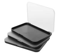 JOYOFREELY 3pcs Magnetic Eyeshadow Palette Empty Makeup Storage Box for Blush and Powder, Plastic Space-saving Magnetic Makeup Pallet with Frosted Top for DIY Use