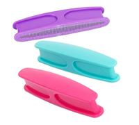 JOYOFREELY 3pcs Quilting Template Handle Grip Plastic Ruler Holder for Precise Alignment Accurate Measurement Assorted Color Crafting Patchwork Tool for Professional Quilters and Hobbyists