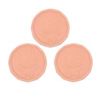 JOYOFREELY 3pcs Terracotta Sugar Moisture Absorber Disks for Snacks and Cookies, Reusable Brown Clay Moisture Control Pads, for Kitchen Bread Box and Food Storage Containers