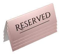 JOYOFREELY 4pcs Acrylic Reserved Table Signs for Dining Table Reservations with Markings, Elegant and Sophisticated Design Enhancing Ambiance for Restaurant and Wedding Events