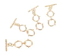 JOYOFREELY 4pcs Metal T-bar Toggle Clasps for Necklace Closures and Bracelet Chain Ends, Oval and Bar Ring Shapes with Reliable Closure Solutions for DIY Jewelry Making and Present Use