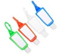 JOYOFREELY 4pcs Portable Travel Containers for Liquids 30ml Plastic Bottles with Silicone Sleeve Lightweight and Refillable Hand Sanitiser Holder for Personal Care Random Color