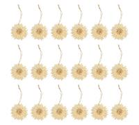 JOYOFREELY 50pcs Unfinished Wood Cutout Chrysanthemum Flower Shape Slices for DIY Accessories Rustic Blank Craft Decor Wooden Chips for Home Decor