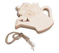 JOYOFREELY 5pcs Unfinished Wood Summer Spring Decor Basket-Shaped Wooden Flowers for Crafts, Can Be Painted and Decorated, Rustic Round Wooden Blanks for Home and Event Decorations