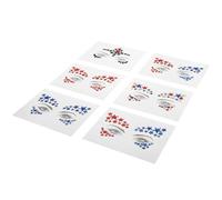 JOYOFREELY 6 Sheets Creative Rhinestone Star Face Stickers for Eyes and Body, Easy to Stick Acrylic Decorative Star-shaped Temporary Tattoos, for Festivals and Parties