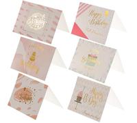 JOYOFREELY 60pcs Happy Birthday Cards for Students Paper Greeting Cards with Delicate Pattern Design Assorted Colour Convey Love and Best Wishes Writing Blessings for Friends and
