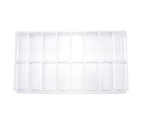 JOYOFREELY Acrylic Cosmetic Storage Box with 16 Grids, Powder Storage Holder and Blush Display Case, Easy to Move and Store Makeup in Bedroom Or Dormitory, Simple and Unique Design