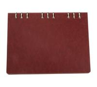JOYOFREELY Binder Notebook Brown High Durability and Not Easy to Deform with Aluminum Alloy Pu Leather with Aluminum Alloy Men's for Home and Travel Note Taking