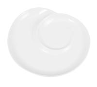 JOYOFREELY Ceramic Divided Dumpling Plate Decorative Design, White Serving Plate for Snacks and Desserts, for Dumpling Dipping and Portion Control in Kitchen Or Living Room
