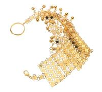 JOYOFREELY Egyptian Bracelets for Women Multi-layer Chunky Chain Bracelet Golden Alloy Adjustable Hand Jewelry with Ethnic Middle Eastern Style for Dance Performances