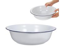 JOYOFREELY Enamel Footbath Retro Wash Basin Foot Soaking Tub for Feet Spa Bathroom Use White Enamel Footbath