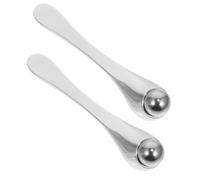 JOYOFREELY Eye Massage Roller 2Pcs Stainless Steel Under Eye Tool for Puffiness and Wrinkle Reduction, Travel-Friendly Facial Care Device for Women