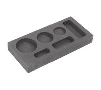 JOYOFREELY Graphite Ingot Mold Melting Mold Six Slot Oil Groove Design for Jewelry Making Supplies and Precious Metal Refining in Workshop Use