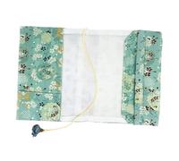 JOYOFREELY Green Cloth Book Cover Beautiful Pattern Adjustable Washable Book Sleeve Protector Personal and Business Use Easy to Use Good Adhesion for School and Office