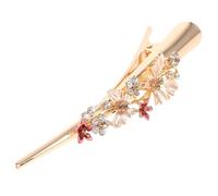 JOYOFREELY Large Metal Flower Hair Clips with Duckbill Clip Structure for Women, Sturdy Zinc Alloy Material, Accommodates Thick Hair, for Daily Wear and Weddings, Elegant Floral Design