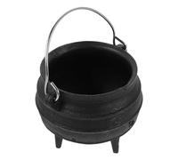 JOYOFREELY Mini Tripod Cauldron Incense Holder Made of Cast Iron with Handle for Wax Melting and Smudging, Portable Three-legged Iron Pot Suitable for Rituals and Home Decoration
