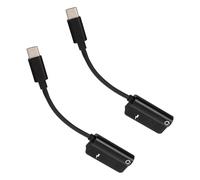 JOYOFREELY Multi-functional Type-c Adapter 2pcs Set with 3.5mm Jack Converter, Tpe and Alloy Material, Charge and Listen to Music Simultaneously, Compact Plug and Play Design for Mobile Phone