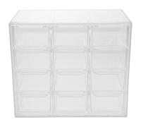 JOYOFREELY Multi-grid Drawer Storage Box with Removable Drawers, Ps Material Dustproof Jewelry Case and Sundries Organizer for Dresser Or Bedside Table, Simple Shape Storage Solution