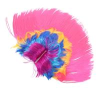 JOYOFREELY Multicolored Punk Rock Wig for Adults, Fluffy Rainbow Mohawk Costume Wig for Halloween, Carnival, Cosplay and Party Accessories