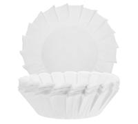 JOYOFREELY Paper Cupcake Liners Greaseproof White Silicone 50pcs Baking Cups and Easy to Use Baking Supplies for Basque Cake and Snacks for Birthday Party and Home