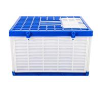 JOYOFREELY Portable Pigeon Basket Plastic Cage, Foldable Racing Bird Carrier for Homing and Showing 4-6 Birds with Quick Release for Vet Visits