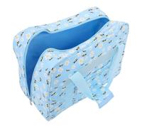 JOYOFREELY Portable Sewing Machine Carrying Tote Bag with Multiple Storage Pockets, Blue Bee Pattern Handheld Travel Organizer for Crochet and Knitting Supplies