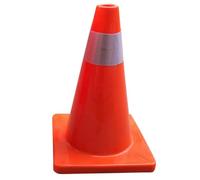 JOYOFREELY Red Plastic Traffic Cone with Reflective Surface, Easy Storage Road Safety Cone for Car and Rv Drivers Training, Suitable for No Parking Signs and Outdoor Traffic Control