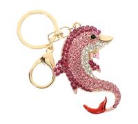 JOYOFREELY Rhinestone Dolphin Keychain Zinc Alloy Pendant, Stylish and Simple Design, for Attaching to Bags, Purses Or Lanyards, Gift for Family Members and Friends