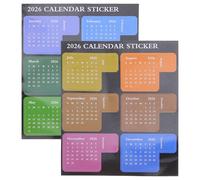 JOYOFREELY Self Adhesive Schedule Planner Tabs 2026 Color Coded Monthly Labels for Notebooks and Journals with Two Sheets Per Set for Yearly Planning