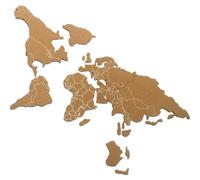 JOYOFREELY Self Adhesive World Map Cork Board 27.56X15.75 Inch with 15 Cork Boards and 10 Push Pins for Home Wall Decor and School Use