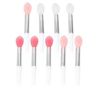 JOYOFREELY Silicone Lip Brush Set for Applying Lip Colour and Gloss Easily 9pcs Portable Lipstick Applicator Brushes with Soft Plastic Heads for Professional and Home Use