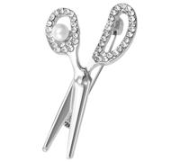 JOYOFREELY Silver Rhinestone Scissor Brooch Pin for Clothes with Decorative Effect and Sturdy Design, for Hats and Scarves on Mother's Day Or Birthday