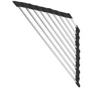 JOYOFREELY Sink Draining Rack Stainless Steel Black Triangular Foldable with Break Resistance and Space Saving Design Over-the-sink Dish Drying Rack for Kitchen Organisation