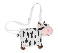 JOYOFREELY Small Crossbody Phone Bag Cute Cow Print Plush Purse with Coin Storage and Comfortable Carry for Walking Or School Use