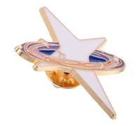 JOYOFREELY Space Star Planet Enamel Pins Crystal Brooch Pin Minimalist Elegant Zinc Alloy Portable Versatile Use Travel Casual Occasions