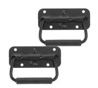 JOYOFREELY Spring-Loaded Folding Handles Rust Resistant Stainless Steel 2pcs Foldable Design Pull Handles for Garage Doors Toolboxes and Factory Use