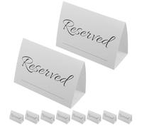 JOYOFREELY Table Signs Banquet Stable for and Occasions Featuring Design Stand 20pcs White Seating Place Cards with Name Writing, Tent Style Paper Reserved Wedding Guest Restaurants
