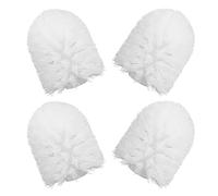 JOYOFREELY Toilet Brush Replacement with Dense Bristles White 4pcs and Sturdy Design for Efficient Bathroom Cleaning